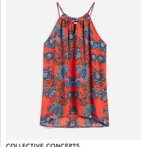 Collective Concepts Krissa Keyhole Halter Blouse